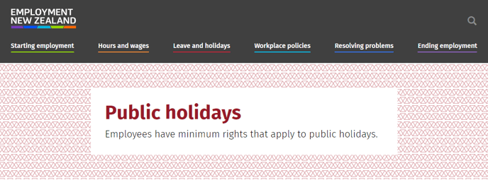 Employment NZ_Public Holiday Information ink Image