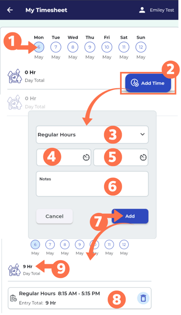 Portal Employee Add time