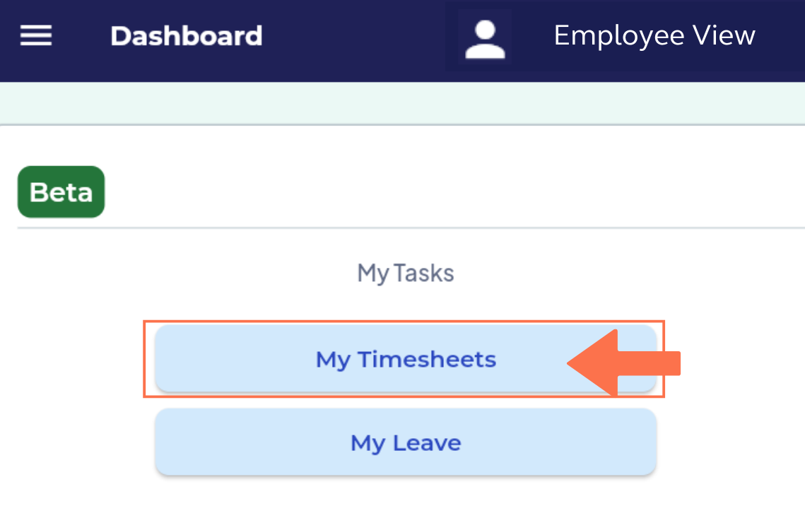 Selecting a Timesheet To Fill in the Payroll Portal