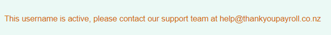 Username Active Message