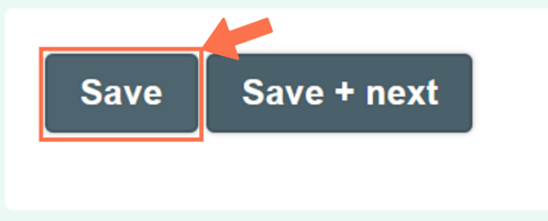 Dont forget to save