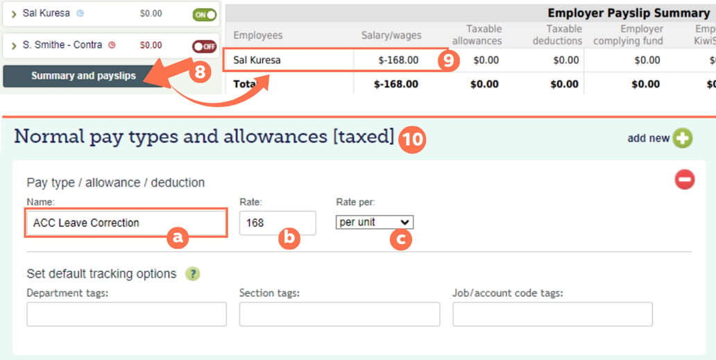 Doing a Correction Pay Regarding ACC